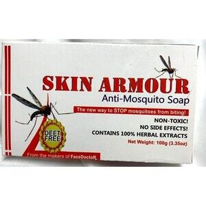 Face Doctor Skin Armour Anti-Mosquito Soap Non-Toxic 100% Herbal Extracts 2 Bars